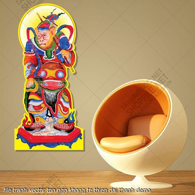 tranh phong tho file tranh vector ton ngo khong te thien dai thanh